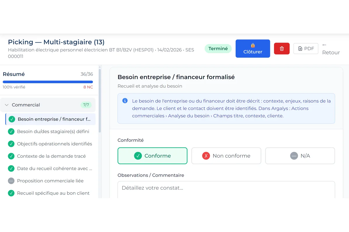 Picking multi-stagiaire audit terrain OGMA Ariane